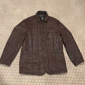 Johnston & Murphy Antiqued Leather Look Jacket